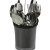 Servizio posate 24 pezzi colore nero in acciaio inox