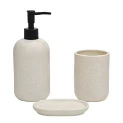 Set Bagno 3 pezzi in Ceramica Bianco