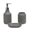 Set Bagno 3 pezzi in Ceramica Grigio