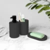 Set Bagno 3 pezzi in Polipropilene Nero