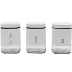 Set 3 barattoli da cucina Bianco 80 cl