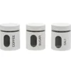 Set 3 barattoli da cucina Bianco Lucido 75 cl