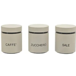 Set 3 barattoli da cucina Crema 75 cl
