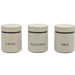 Set 3 barattoli da cucina Crema 75 cl
