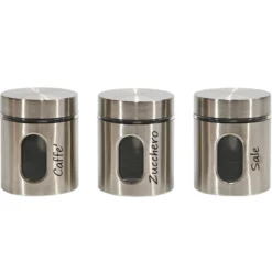 Set 3 barattoli da cucina Cromato 75 cl