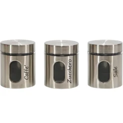 Set 3 barattoli da cucina Cromato 75 cl