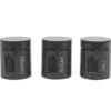Set 3 barattoli da cucina Grigio Lucido 75 cl