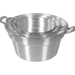Set 3 Caldaie con Maniglie Linea La Contadina in Alluminio Puro 99,5%