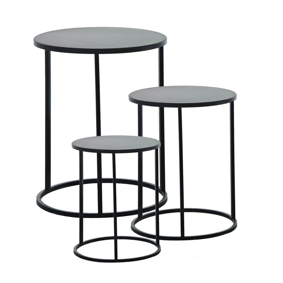 Set 3 Colonnine in Metallo Nero