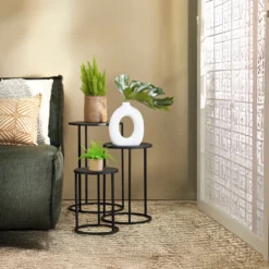 Set 3 Colonnine in Metallo Nero