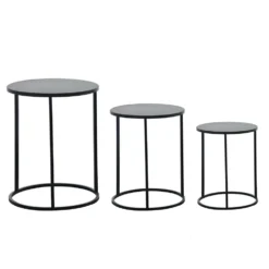 Set 3 Colonnine in Metallo Nero