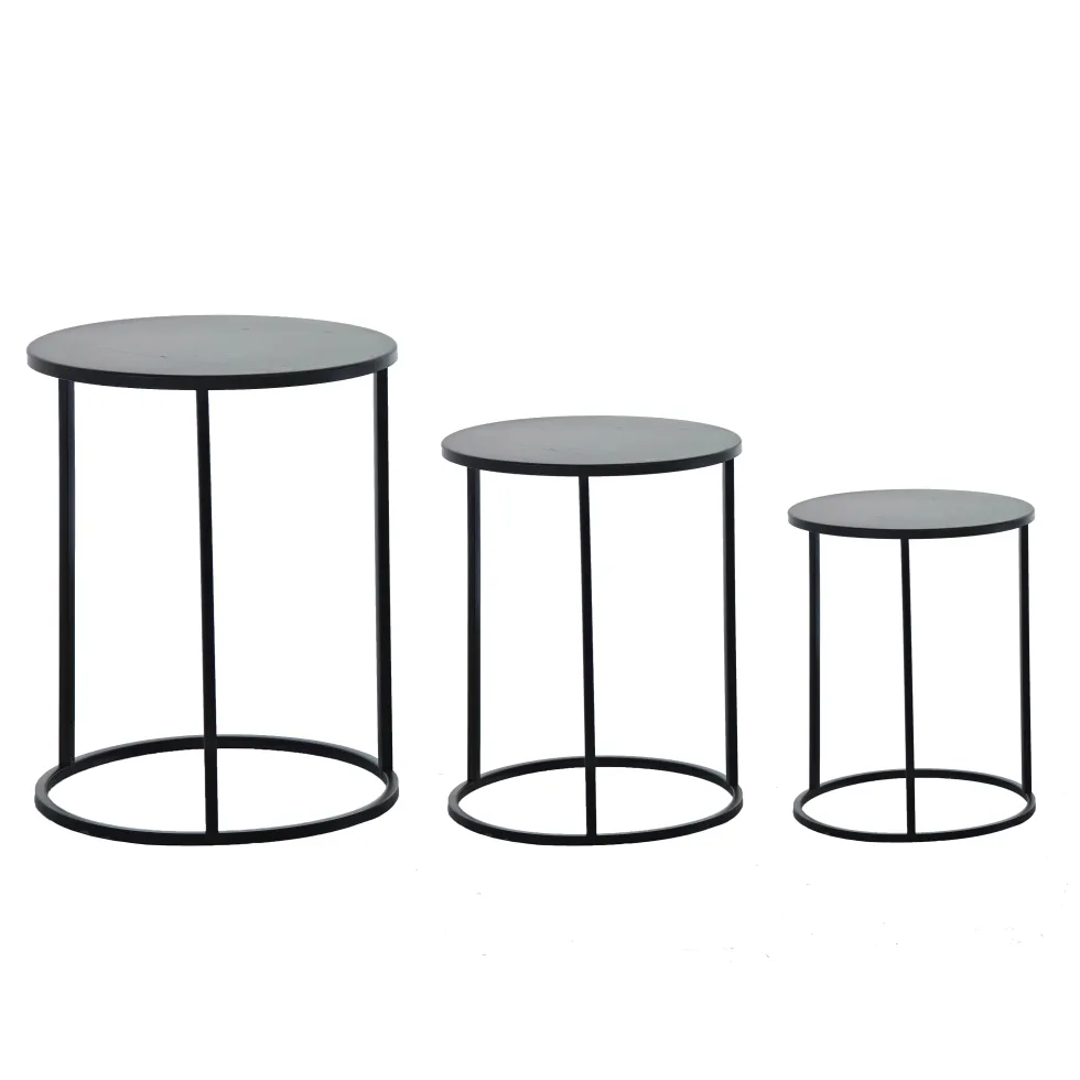 Set 3 Colonnine in Metallo Nero