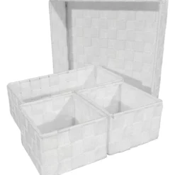 Set contenitori bianchi 4 pezzi