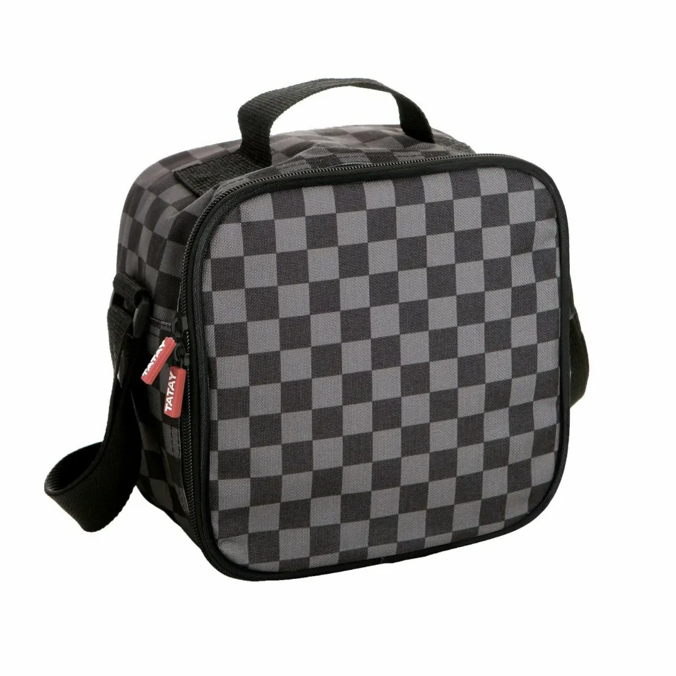 set 4 Contenitori e Borsa Termica Urban Food Casual Nero e Grigio