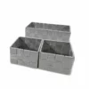 Set contenitori grigio 3 pezzi