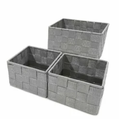 Set contenitori grigio 3 pezzi