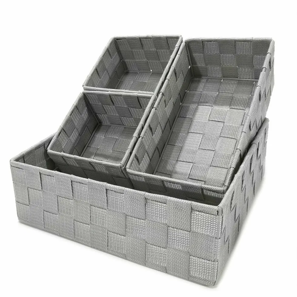 Set contenitori grigio 4 pezzi