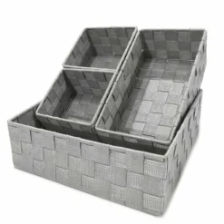 Set contenitori grigio 4 pezzi