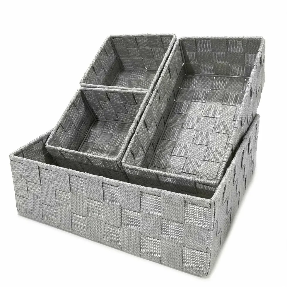 Set contenitori grigio 4 pezzi