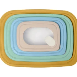Set 4 Contenitori Rettangolari con Coperchi Ermetici Multicolor Linea Timeless