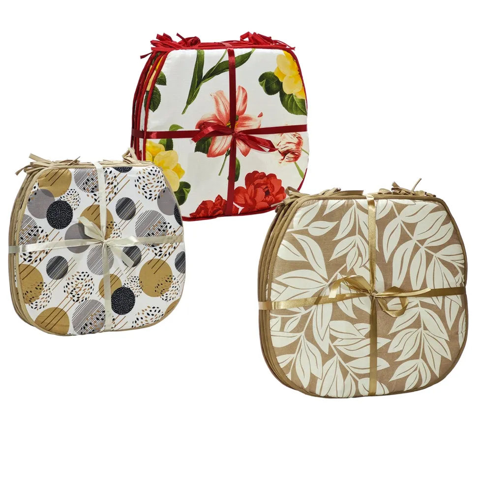 Set 4 Cuscini Coprisedia Vesto con Lacci 38x38 cm