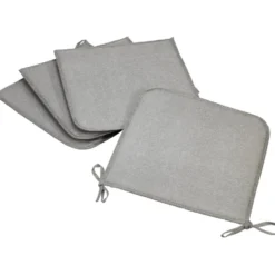 Set 4 cuscini Panarea per sedia Grigio chiaro 39x39 cm