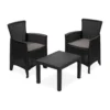 Set da giardino Forest 3 Pezzi Antracite Linea Rattan