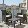 Set da giardino Forest 3 Pezzi Marrone Linea Rattan