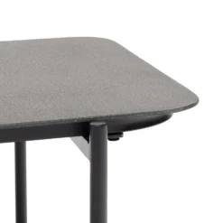 Set da giardino 4 pezzi con Struttura in Acciaio Antracite, top in vetro e cuscini Grigio Chiaro