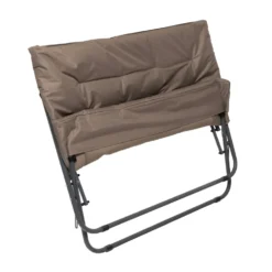Set da giardino 4 pezzi con Struttura in Acciaio Antracite, Tavolino con top in vetro e cuscini Tortora