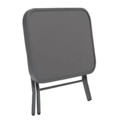 Set da giardino 4 pezzi con Struttura in Acciaio Antracite, Tavolino con top in vetro e cuscini Tortora