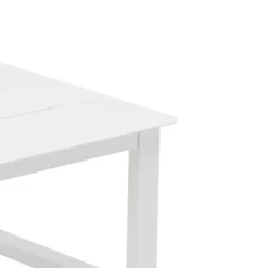 Set da giardino 4 pezzi Struttura in Alluminio Bianco, braccioli in Polywood e cuscini Beige