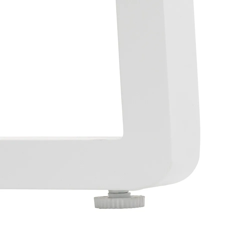 Set da giardino 4 pezzi Struttura in Alluminio Bianco, braccioli in Polywood e cuscini Beige