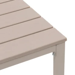 Set da giardino 4 pezzi struttura in acciaio Beige con Doghe in HDPE Effetto Legno Tortora
