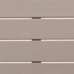 Set da giardino 4 pezzi struttura in acciaio Beige con Doghe in HDPE Effetto Legno Tortora