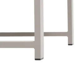 Set da giardino 4 pezzi struttura in alluminio Sabbia e braccioli in Polywood con cuscini Beige