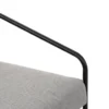 Set da giardino 5 pezzi struttura in acciaio e top tavolini in metallo con cuscini Grigio Scuro