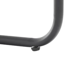 Set da giardino 4 pezzi Struttura in Acciaio Antracite, braccioli in Polywood e Top in vetro e Cuscini Antracite inclusi