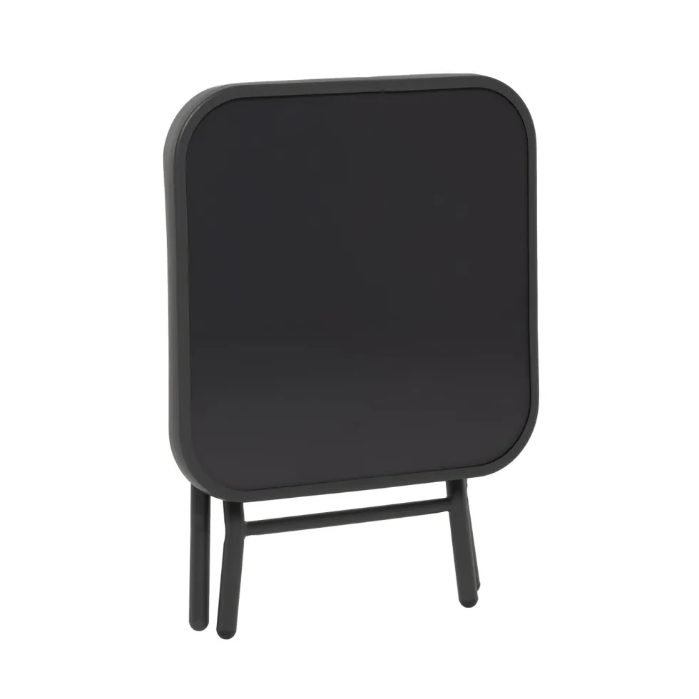 Set da giardino 3 pezzi Tavolino con 2 Poltrone struttura in acciaio Antracite Richiudibili