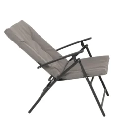 Set da giardino 3 pezzi Tavolino con 2 Poltrone struttura in acciaio Antracite Richiudibili