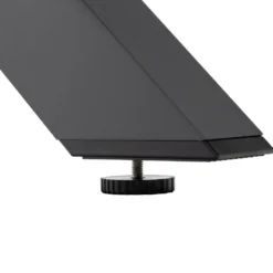 Set da giardino 9 pezzi Tavolo Estensibile con 8 Sedie struttura in alluminio Antracite e braccioli in Polywood