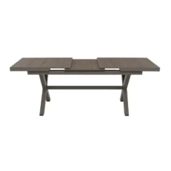 Set da giardino 9 pezzi Tavolo Estensibile con 8 Sedie struttura in alluminio Antracite e Polywood
