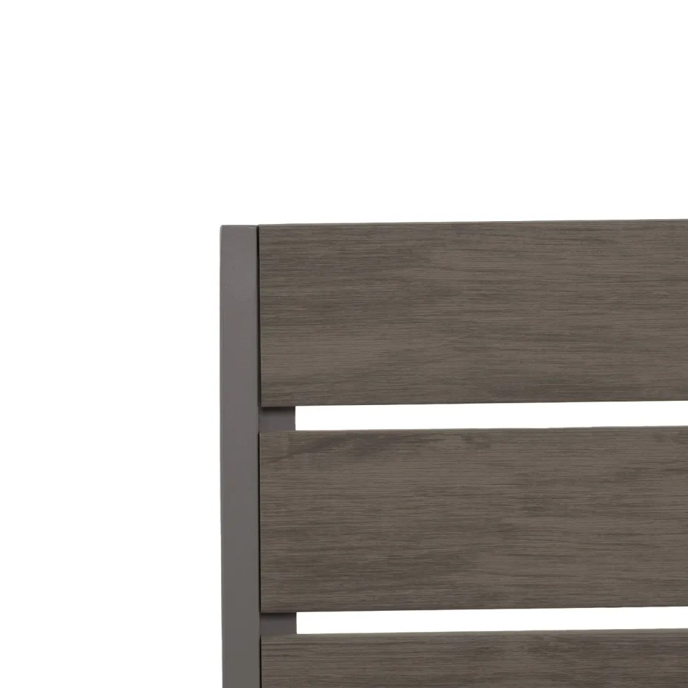 Set da giardino 9 pezzi Tavolo Estensibile con 8 Sedie struttura in alluminio Antracite e Polywood
