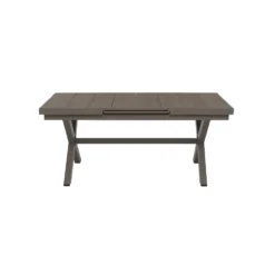Set da giardino 9 pezzi Tavolo Estensibile con 8 Sedie struttura in alluminio Antracite e Polywood