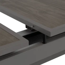 Set da giardino 9 pezzi Tavolo Estensibile con 8 Sedie struttura in alluminio Antracite e Polywood