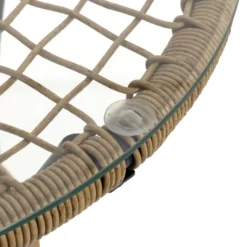 Set da giardino Tavolo con 2 Sedie in Metallo e Rattan