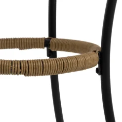 Set da giardino Tavolo con 2 Sedie in Metallo e Rattan