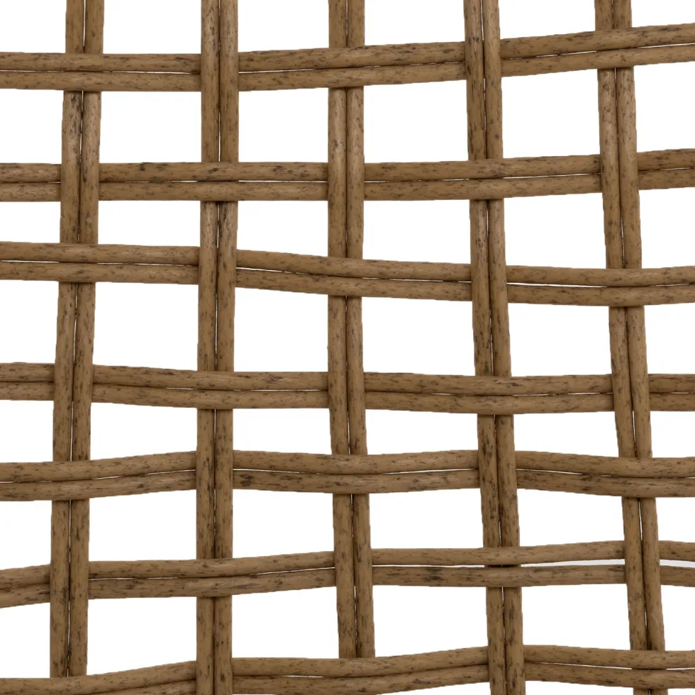 Set da giardino Tavolo con 2 Sedie in Metallo e Rattan
