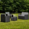 Set da giardino Vesuvio Antracite Linea Rattan