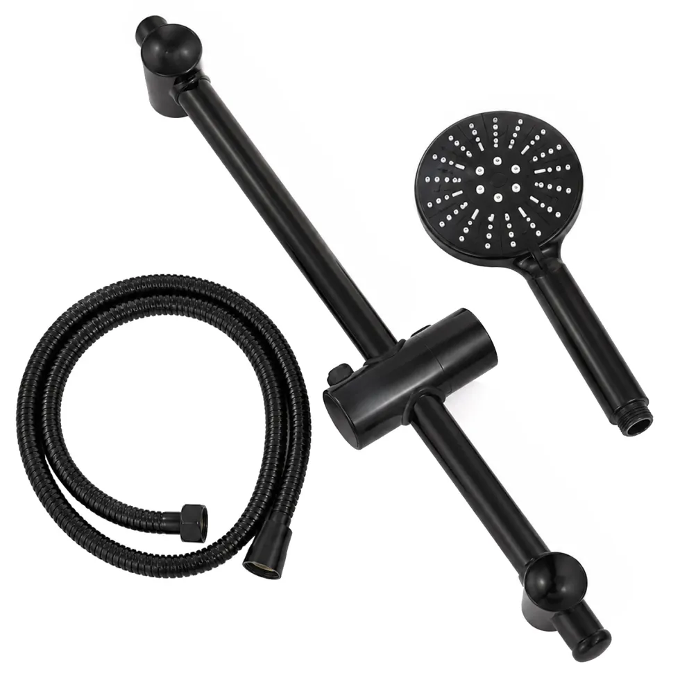 Set Doccia con Saliscendi Blackjet – 3 Getti, con Doccetta e Flessibile da 1,5 m
